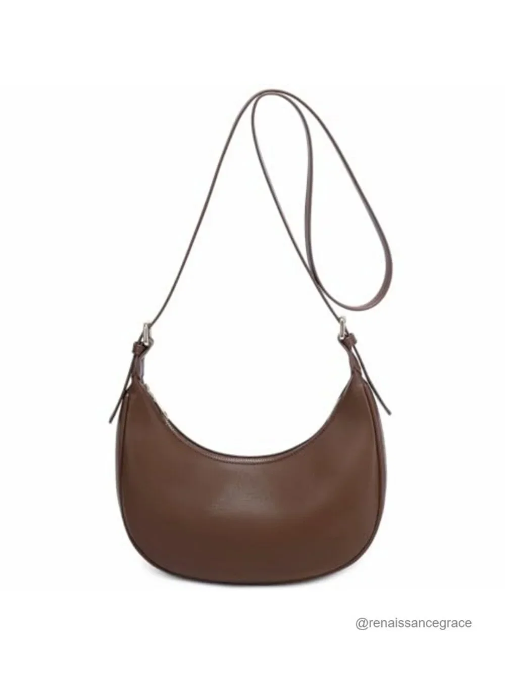 Faux Leather Crescent Hobo Crossbody Bag Women Trendy Purse Shoulder Handbag